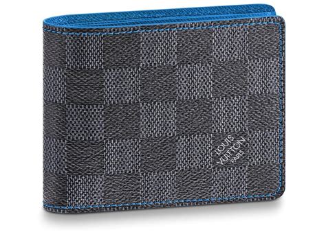 louis vuitton slender wallet damier graphite blue|60223 Louis Vuitton wallet.